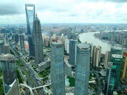 Viste dall'Oriental Pearl Tower di Shanghai